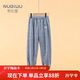 努比屋兒童家居褲女童秋冬季珊瑚絨加絨睡褲男童居家睡衣中大童褲子