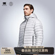 天石鵝鎧甲800蓬白鵝絨羽絨服男士短款連帽輕量排骨服2.0版G419/G422 銀樺灰色 男款2.0升級 L