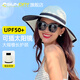 SUNDAY AFTERNOONS成人女士戶(hù)外日常大檐護頸海邊沙灘透氣夏季遮陽(yáng)防曬帽插太陽(yáng)鏡 乳白色 均碼（適合頭圍54-60cm）