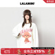 LALABOBO【商場(chǎng)同款】衛衣25年秋冬新款潮原創(chuàng  )巨好看百搭印花女裝外套 米白色 S