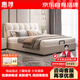 惠尋 京東自有品牌 床奶油風(fēng)雙人主臥單人床1.5米床1.8米x2米主臥婚床 單床【送貨上門(mén)】 【米白】1.5米x2米(框架結構)
