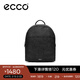 愛(ài)步（ECCO）印花雙肩背包 黑色商務(wù)背包 中號雙肩包9107797 黑色910779790000