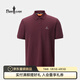比音勒芬【抗菌涼感冰氧吧】2026夏季新款男士休閑通勤百搭翻領(lǐng)短袖POLO衫 51酒紅色 L （105）