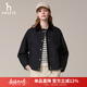 哈吉斯（HAZZYS）女裝 秋季新款女士【PHIZ系列】拼接領(lǐng)夾克女ASVSU0CCX07 藏青色NV M (160/84A 38)