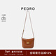 PEDRO牛皮ICON系列鎖扣翻蓋立體單肩斜挎包女包PW2-76610074 白蘭地色 S