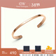 丹尼爾惠靈頓（DanielWellington）【三八節女神禮物】dw手鐲男女 經(jīng)典開(kāi)口情侶手鐲時(shí)尚飾品 玫瑰金大號 DW00400001