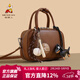 稻草人包包女包新款春夏手提包復古百搭通勤斜挎38女神婦女節禮物送女友 B款-焦糖棕