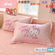 abay可愛(ài)卡通風(fēng)三麗鷗全棉大版印花單枕套柔軟舒適純棉親膚透氣枕頭套 草莓KT貓 30*50cm枕套/只