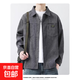 春秋痞帥外套男ins高街潮牌港風(fēng)日系原宿風(fēng)韓版潮流 深灰色 3XL