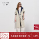 三彩2025秋季新款寬松長(cháng)款連帽風(fēng)衣外套長(cháng)袖休閑氣質(zhì)通勤簡(jiǎn)約S 淡灰綠 L 165/88A