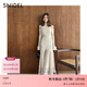 SNIDEL2025秋冬新品優(yōu)雅圓領(lǐng)露肩喇叭袖針織魚(yú)尾連衣裙SWNO255083 象牙白 均碼