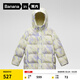 蕉內（Bananain）小氫氣502Cloud兒童羽絨服男女童連帽寶寶大童中長(cháng)款加厚防風(fēng)外套 蒼梨黃筆觸 160