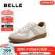 百麗（Belle）劉雯同款女鞋子散文詩(shī)復古德訓鞋簡(jiǎn)約情侶款休閑鞋B0992AM6 米色/灰-低幫女款（內增高2cm） 37 (235mm)