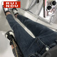 Rindu加絨牛仔褲女2026新款小直筒垂感高腰寬松顯瘦煙管褲高腰彈力韓版 藍灰色(八分單褲) 25 建議75-85斤