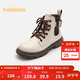 巴拉巴拉童鞋女童靴子復古馬丁靴秋冬皮靴潮