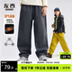 左西男童加絨褲子冬季運動(dòng)褲2025新款兒童一體絨保暖長(cháng)褲 深灰色 160