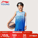 李寧童裝兒童籃球背心運動(dòng)套裝男小大童速干短袖短褲套裝130YATV039-3