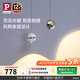 Paulmann P德國柏曼全光譜護眼吊燈臥室床頭餐廳現代簡(jiǎn)約LED燈具可旋轉 So02-紫光護眼-鏡光銀-3000K