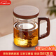 憶壺茶泡茶杯茶水分離杯水杯男士茶杯個(gè)人專(zhuān)用泡茶杯玻璃綠茶杯子 【特價(jià)沖量】400ML木語(yǔ)杯