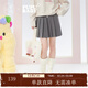 紫涵（ZIHAN）紫涵學(xué)院風(fēng)百褶裙女秋季灰色高腰顯瘦A字短裙JK半身裙子 灰色 M