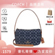 蔻馳（COACH）【38節禮物】奧萊款女士時(shí)尚潮流百搭單肩手提包CY701禮物送女 丹寧藍色CY701IMXIA