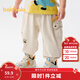巴拉巴拉【商場(chǎng)同款】寶寶褲子嬰兒長(cháng)褲男女童休閑褲2025新款夏季 淺卡其50311 100