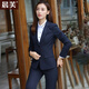 晨芙小西裝外套女兩?？勐殬I(yè)西服套裝商務(wù)面試正裝氣質(zhì)銀行工裝工作服 藏青色西裝+西褲 XL 建議107-117斤
