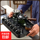 功夫茶具套裝煙灰側把茶壺玻璃高檔整套泡茶器燒水壺茶盤(pán)煮茶家用 壺+公杯+茶漏+主人杯+6把杯+杯架+茶盤(pán)