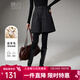 晚白【新品】冬款綿羊毛小個(gè)子穿搭裙褲氣質(zhì)高腰顯瘦毛呢短褲靴褲女 深灰色 26
