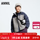 安奈兒（Annil）童裝男童女童短款棉衣棉服冬保暖加絨夾棉防風(fēng)棉襖 柔霧灰 150 cm