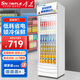 雪花展示柜冷藏保鮮柜大容量飲料柜冰柜商用超市玻璃門(mén)冰箱立式啤酒柜 【京倉速配】直冷下機丨大單門(mén)標準款一級能效