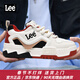 Lee男鞋官方潮流休閑鞋男士增高板鞋面包鞋韓版鞋子男款低幫運動(dòng)鞋 紅棕 【皮面四季款】 42 【偏大/請拍小一碼】