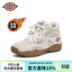 Dickies休閑鞋女鞋2025秋冬新款高幫加絨保暖鞋子女百搭運動(dòng)鞋德訓鞋女 米色 38