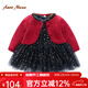 Auro Mesa 寶寶連衣裙百日周歲禮服女開(kāi)衫毛衣網(wǎng)紗裙子兩件套