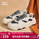 鴻星爾克板鞋男鞋悠然厚底情侶鞋秋季男款休閑復古運動(dòng)鞋子男