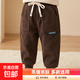 兒童加絨褲子冬天寶寶加厚運動(dòng)褲一體絨兒童保暖長(cháng)褲男女童休閑褲 咖啡色 130 cm