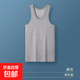 男士背心汗衫薄款健身運動(dòng)跨欄純色夏季打底衫針織無(wú)袖背心 灰色 3XL 120-140斤