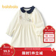 巴拉巴拉童裝女童連衣裙學(xué)院風(fēng)A字裙2025秋寶寶翻領(lǐng)裙子甜美209325111002