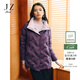 玖姿（JUZUI）商場(chǎng)同款優(yōu)雅通勤連帽白鴨絨羽絨女2024冬季JWED03322 深紫 M