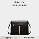 BALLY巴利【尊享特惠】黑色牛皮革男士大號斜挎包6307857 黑色 均碼