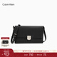 Calvin Klein女包【新年禮物】休閑通勤簡(jiǎn)約ck方形金屬扣翻蓋方包單肩斜挎包