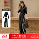 駱駝（CAMEL）立領(lǐng)健身女裝撞色修身兩件套運動(dòng)服 Y24CAWL6620 幻影黑 L