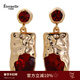 Eternelle法國永恒歐美時(shí)尚耳飾2025年新款耳環(huán)高級感輕奢設計感耳釘 古典紅