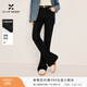 香影【加絨】微喇牛仔褲女2025冬季新款高腰修身彈力休閑磨毛褲子 黑色 L 165/68A/110-125斤