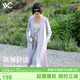VVC防曬衣服女士夏季長(cháng)款冰絲涼感防紫外線(xiàn)外套時(shí)尚出游披肩 丁香紫
