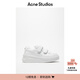 Acne Studios[12期免息] 男女同款 Face魔術(shù)貼小白鞋厚底老爹鞋 光白色/光白色 39