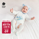 babycare寶寶半背衣輕柔舒適連體衣新生兒滿(mǎn)月嬰兒衣服 云朵白 52cm