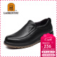 老人頭（LAORENTOU）皮鞋男士牛皮套腳商務(wù)休閑鞋牛筋底耐磨耐滑男單鞋 922986 黑43