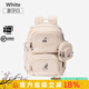 KANGOL雙肩包女旅行背包男輕便戶(hù)外防水包新款大容量電腦包多口袋書(shū)包 象牙白