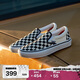 VANS萬(wàn)斯范斯官方 Slip-On黑白棋盤(pán)格一腳蹬職業(yè)滑板鞋低幫 黑色  39